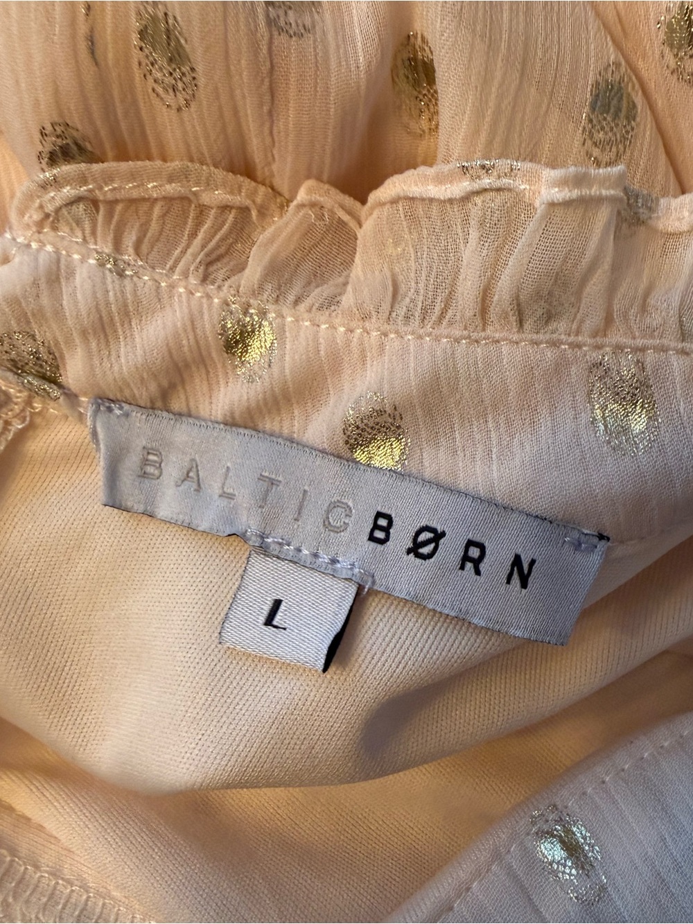 Baltic Born Jerika Midi Dress in Natural + Gold Large - Picture 8 of 9